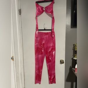 Rose red 2 piece outfit size medium